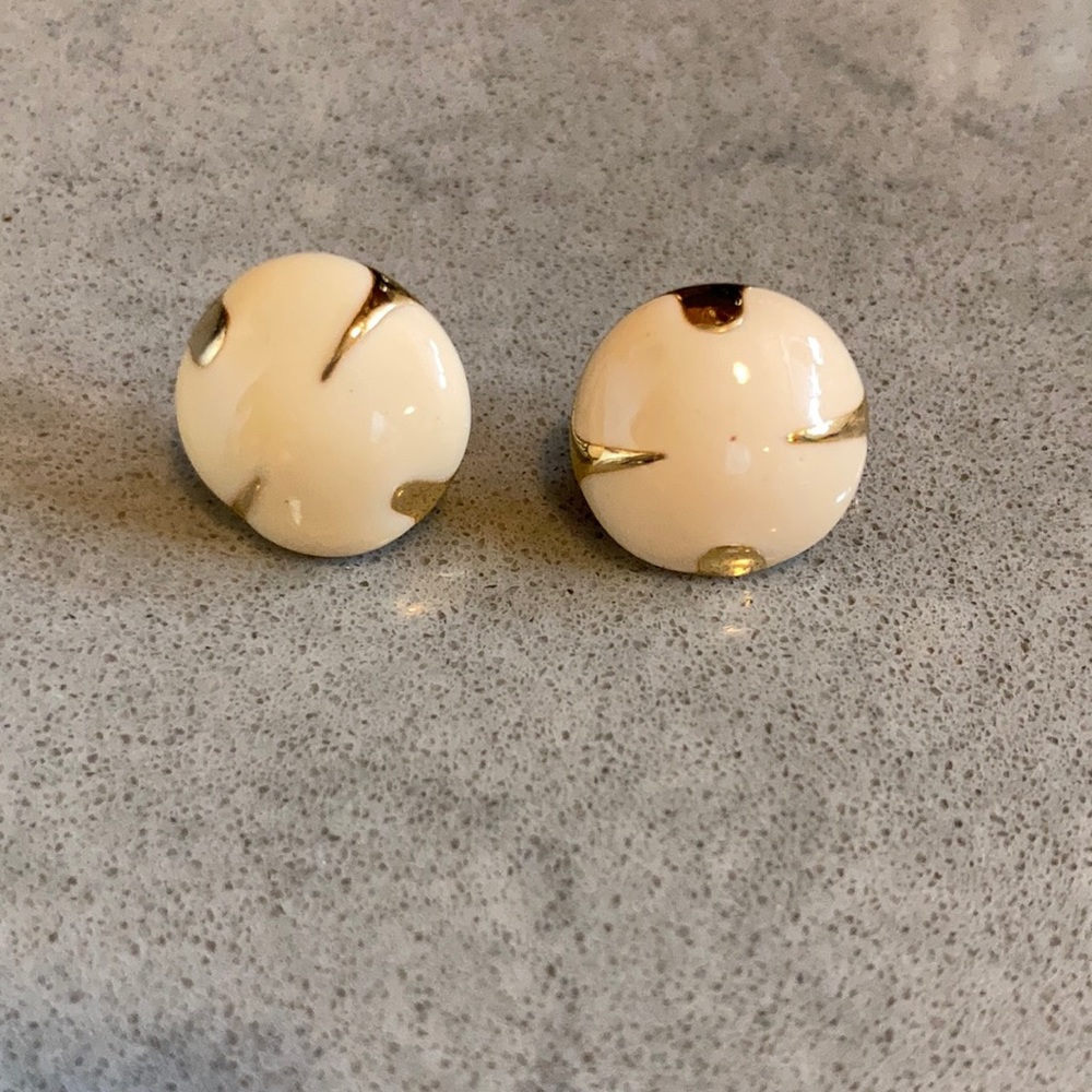 Vintage Costume Pearl - Post Earrings -$9